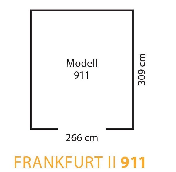 Pergart Gerätehaus Frankfurt II, Holzoptik Modell 65/86/911/1112