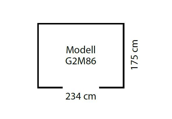 Globel Gerätehaus Tower G2M86 in Silbermetallic